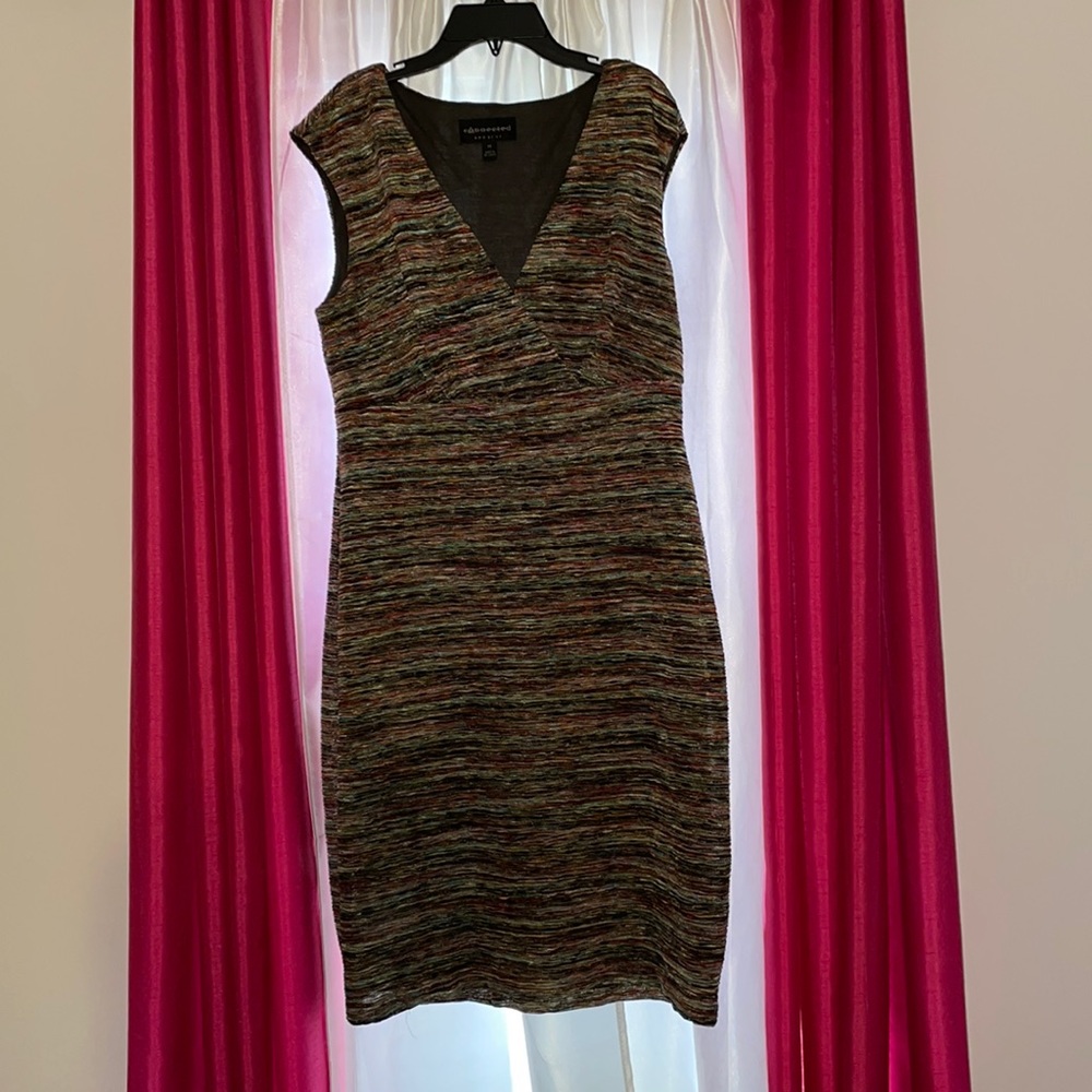 Connected Apparel Striped Dress